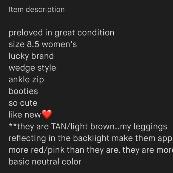 Excellent condition lucky brand wedge boots - Picture 13 of 13